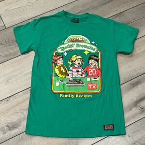 Size S Stephen Rhodes Let's Make Special Brownies T-Shirt Green